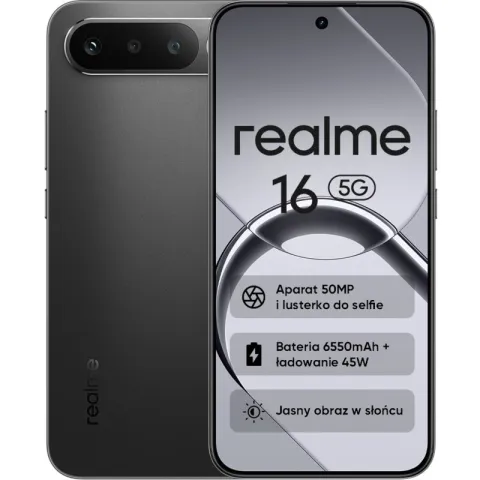 Smartfon REALME 16 5G 8/256GB 6.57" 120Hz Czarny