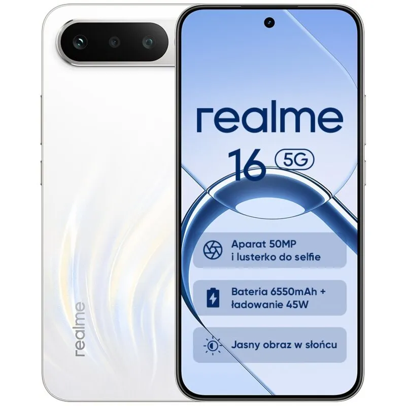 Smartfon REALME 16 5G 8/256GB 6.57" 120Hz Biały
