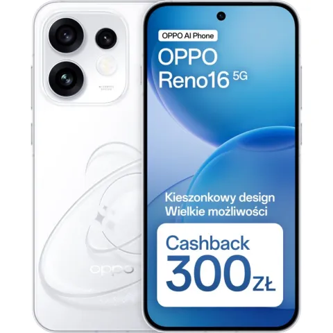 Smartfon OPPO Reno 16 5G 8/512GB 6.32" 120Hz Biały