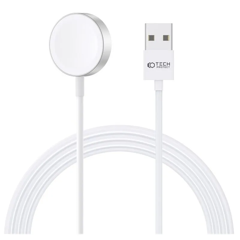 Ładowarka do smartwatcha TECH-PROTECT UltraBoost USB do Apple Watch Biały