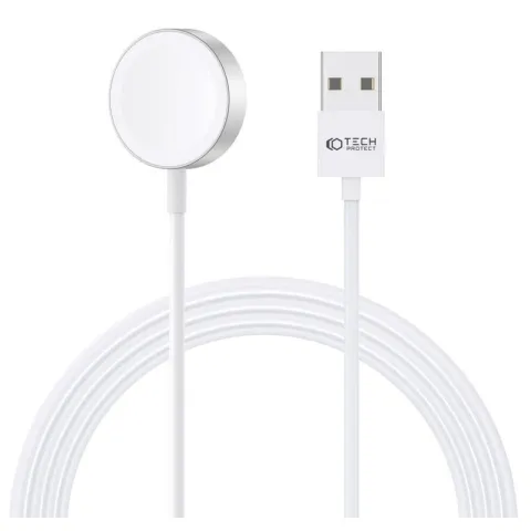 Ładowarka do smartwatcha TECH-PROTECT UltraBoost USB do Apple Watch Biały