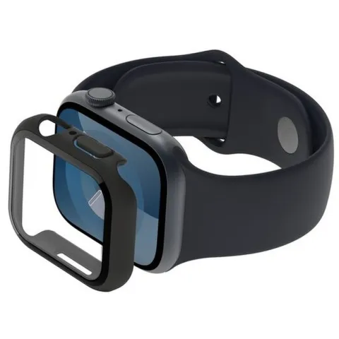 Szkło ochronne BELKIN OVG003ZZBK-REV ScreenForce TemperedCurve do Apple Watch 4/5/6/7/8/9/SE + Etui do Apple Watch (40/41 mm) Czarny