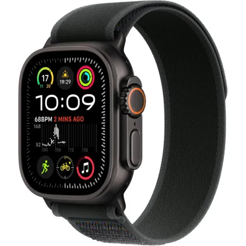 Apple Watch Ultra 2 GPS + Cellular 49mm koperta tytanowa (czarny) + opaska Trail rozmiar S/M (czarny)