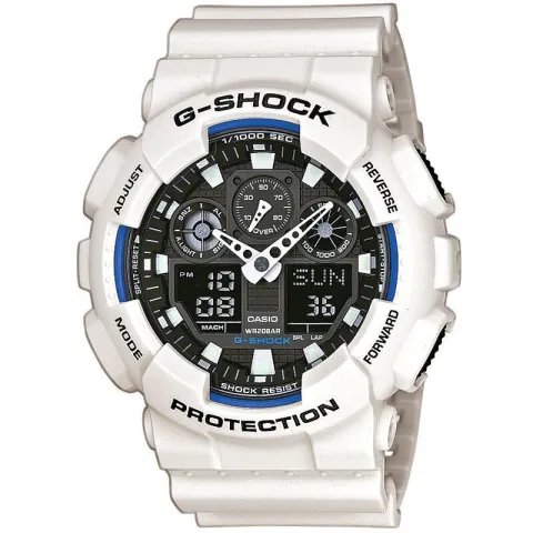 Zegarek sportowy CASIO G-Shock Original GA-100B-7AER Biały