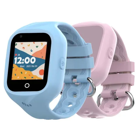 Smartwatch CELLY Kidswatch4G Niebieski + Różowy Pasek