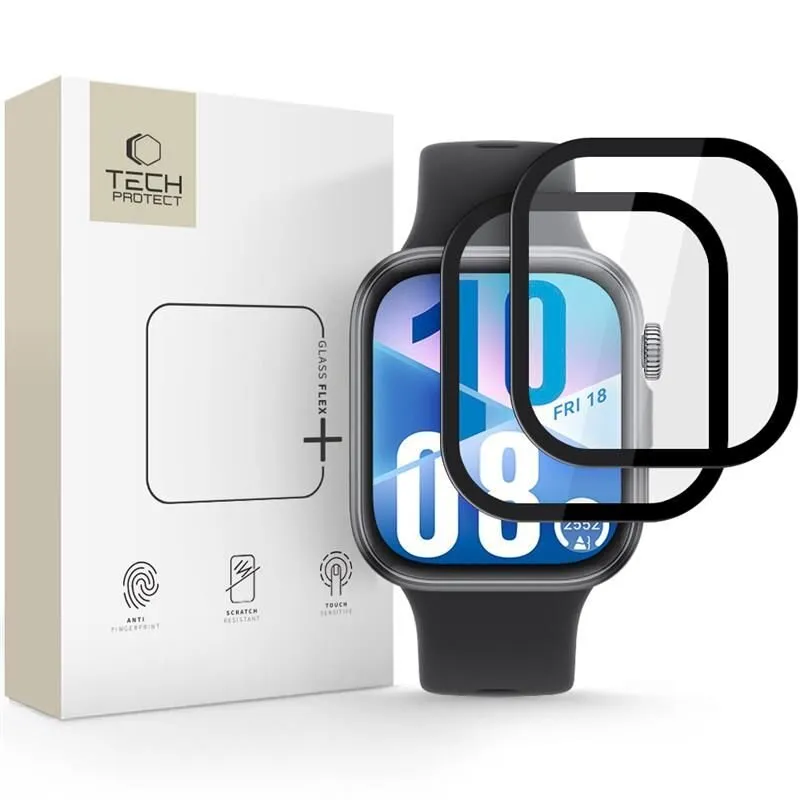 Szkło hybrydowe TECH-PROTECT Glass Flex+ do Huawei Watch Fit 3 Czarny (2 szt.)