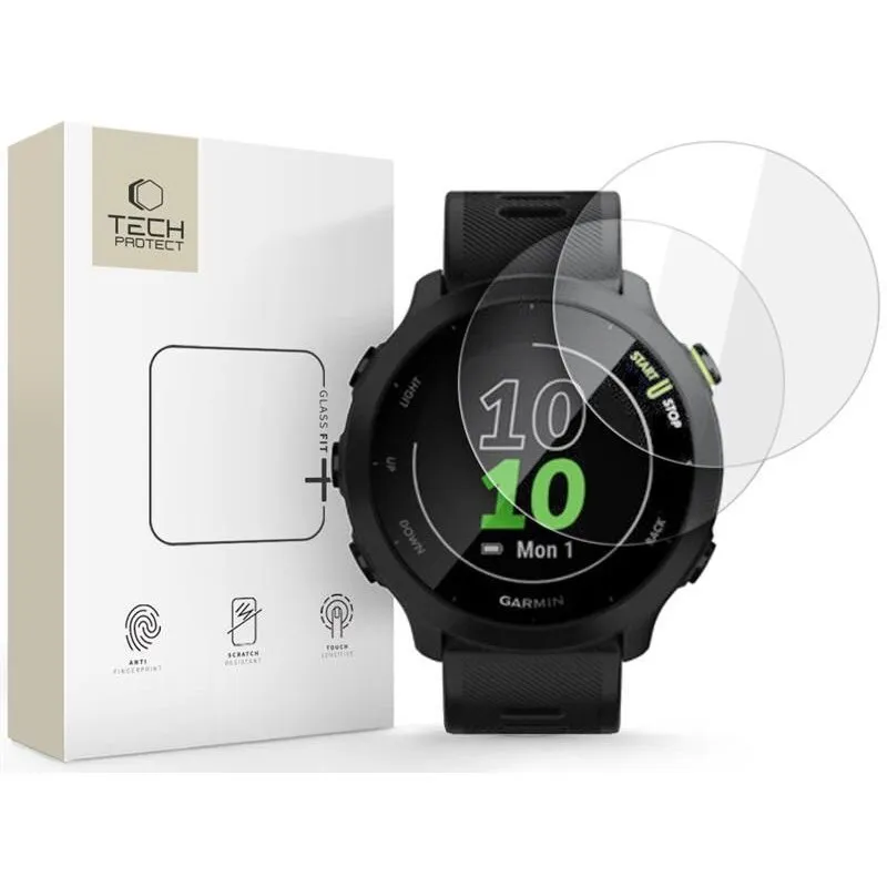 Szkło hartowane TECH-PROTECT Glass Fit+ do Garmin Forerunner 55 (2 szt.)